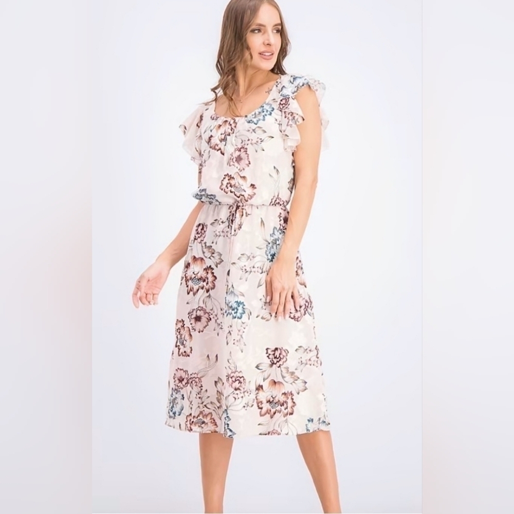 Lauren Ralph Lauren Floral Jacquard Dress Sz.10P Floral